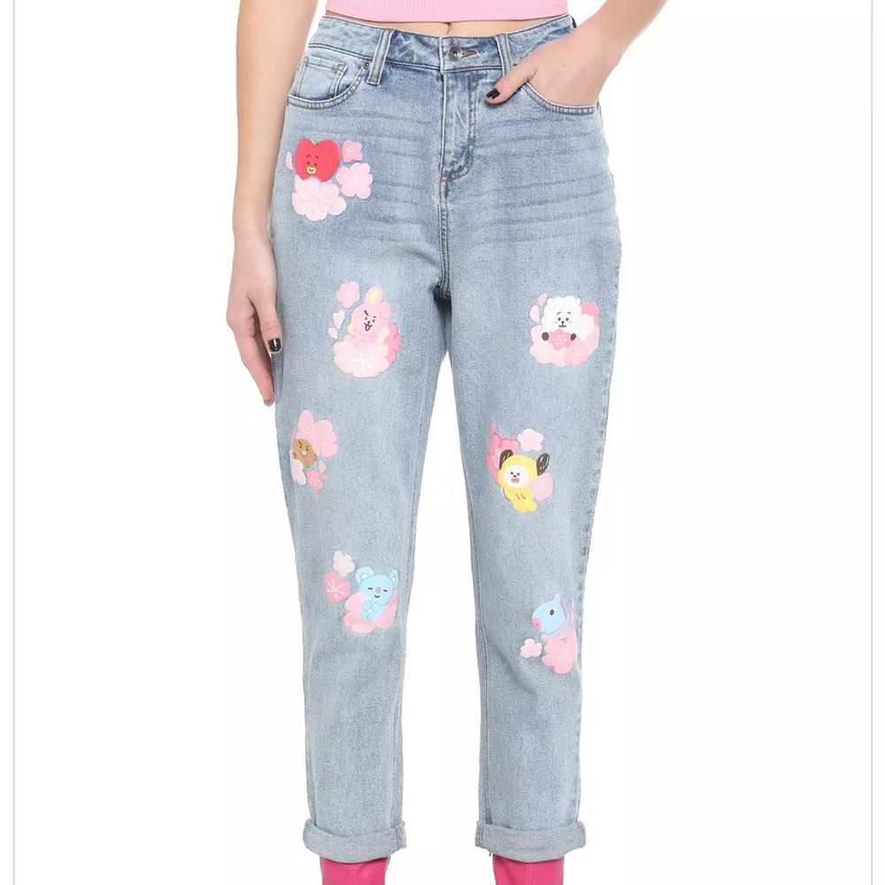 BT21 hot topic jeans light blue bts